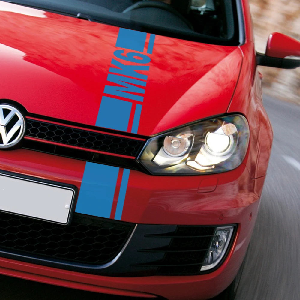 Vinilo Deportivo para Capó - Compatible con Volkswagen Golf MK4 MK5 MK6 MK7 MK8