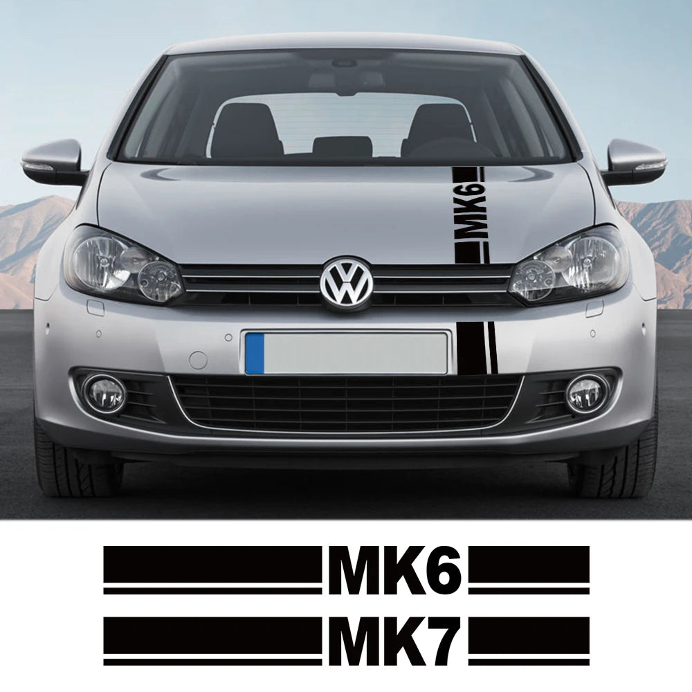 Vinilo Deportivo para Capó - Compatible con Volkswagen Golf MK4 MK5 MK6 MK7 MK8