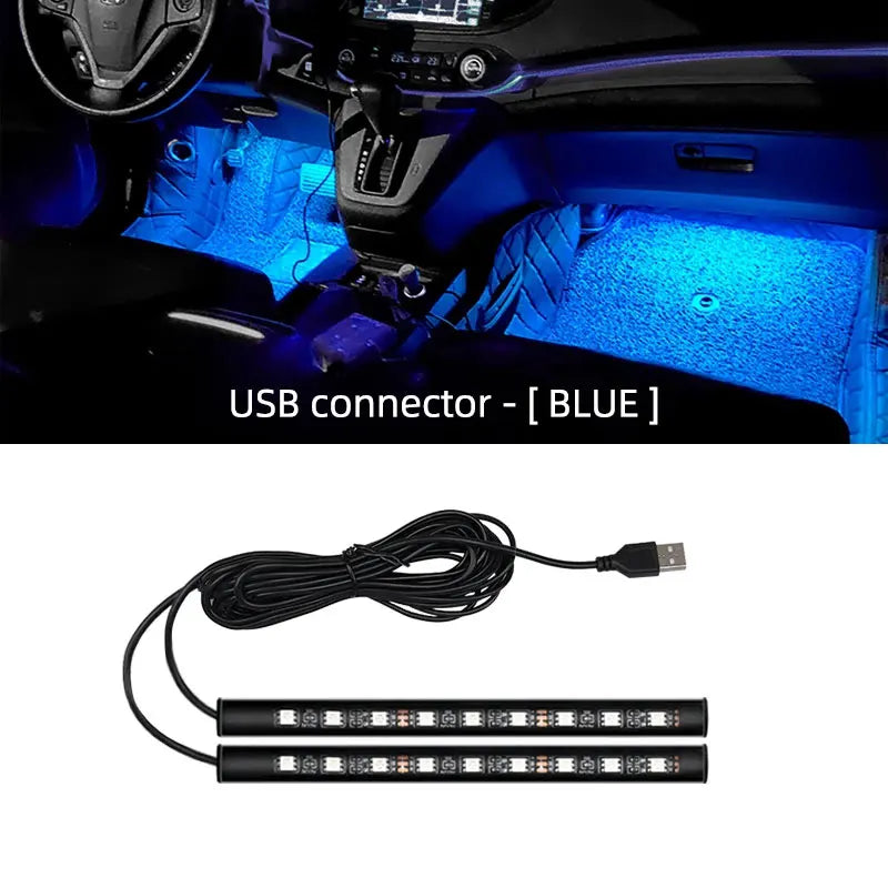 Luz Ambiental LED para Interior de Coche con USB – Iluminación Decorativa y Ambiental