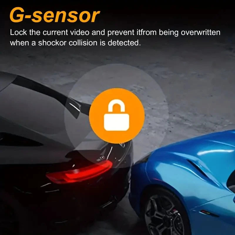 Dash Cam Doble Lente con Visión Nocturna y Sensor G – 1080P HD | 3.16” Pantalla IPS