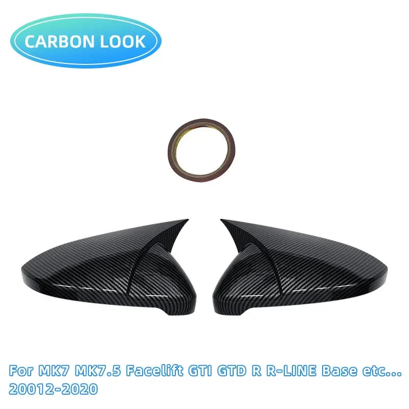 🖤 Tapas de Retrovisor en Negro Brillante – Para VW Golf MK6/MK7 GTI GTD R (2009–2020)