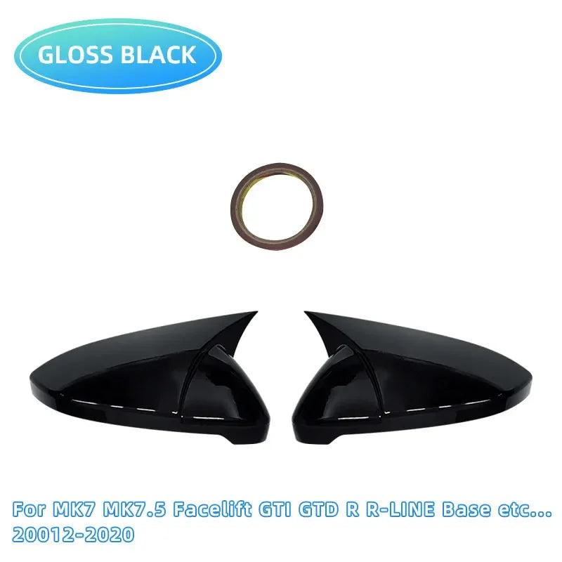 🖤 Tapas de Retrovisor en Negro Brillante – Para VW Golf MK6/MK7 GTI GTD R (2009–2020)