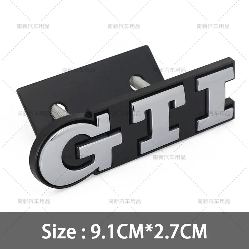 Emblema Metálico 3D GTI – Para Parrilla o Maletero | Compatible con VW Golf MK2 a MK8