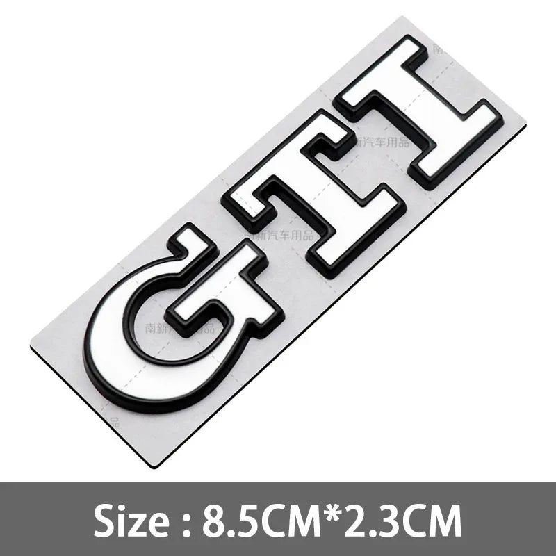 Emblema Metálico 3D GTI – Para Parrilla o Maletero | Compatible con VW Golf MK2 a MK8