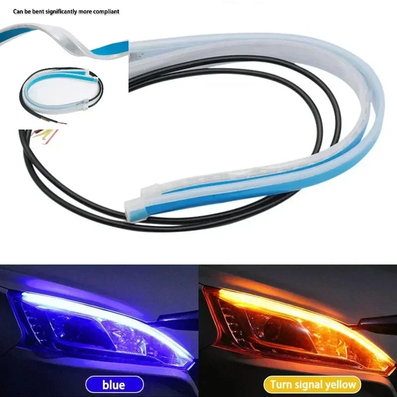🚗 Tiras LED Flexibles para Faros – 2pcs 30cm | Impermeables y Universales