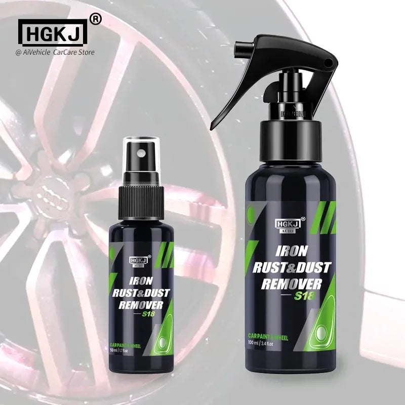 HGKJ Eliminador de Óxido y Polvo Metálico – Spray Limpia Llantas y Pintura (50 / 100 / 300 ml)
