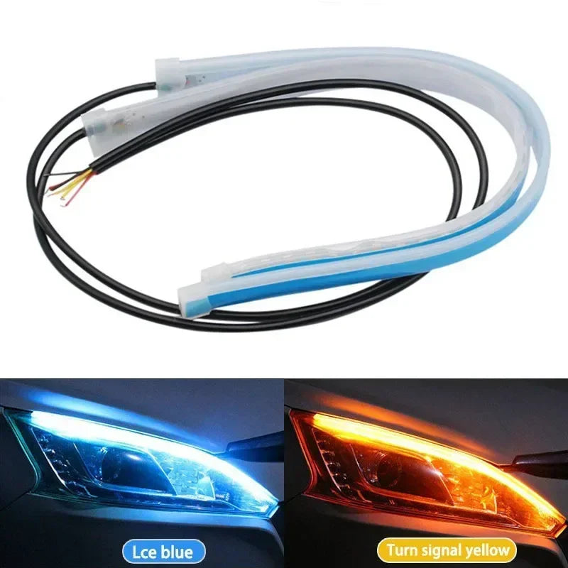 🚗 Tiras LED Flexibles para Faros – 2pcs 30cm | Impermeables y Universales
