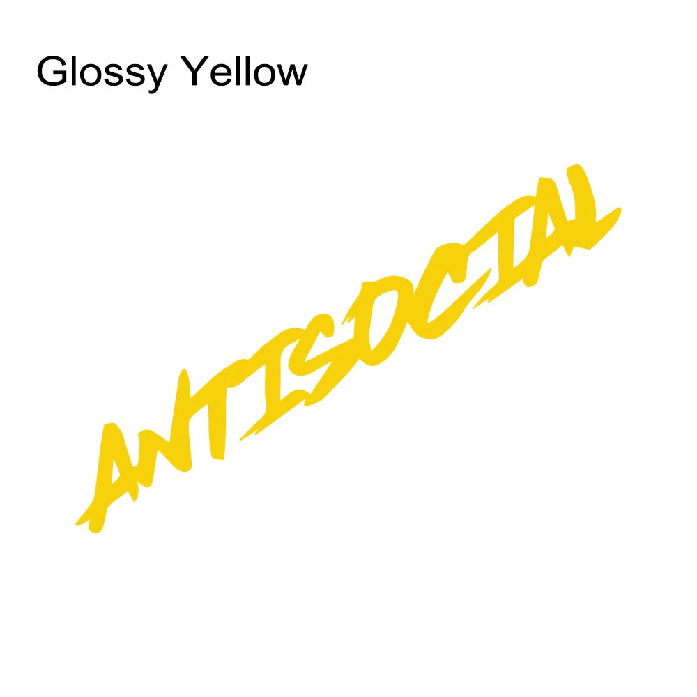 Pegatina Antisocial – Estilo Creativo para Parabrisas o Carrocería (Vinilo Universal)