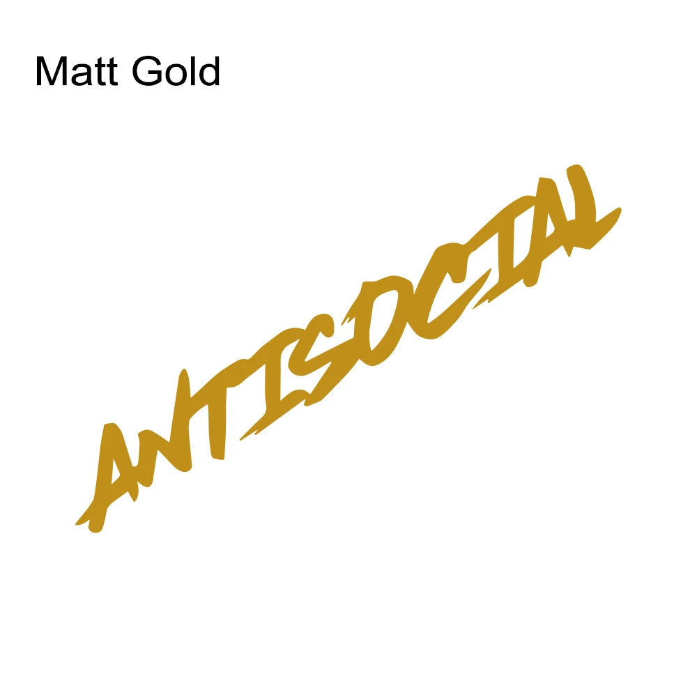 Pegatina Antisocial – Estilo Creativo para Parabrisas o Carrocería (Vinilo Universal)