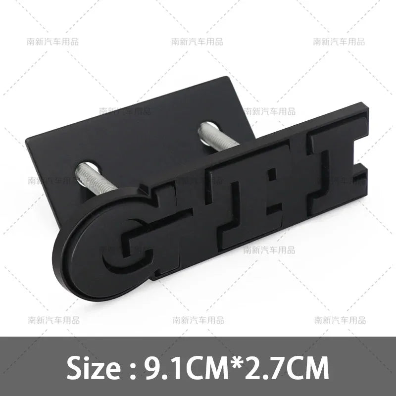 Emblema Metálico 3D GTI – Para Parrilla o Maletero | Compatible con VW Golf MK2 a MK8
