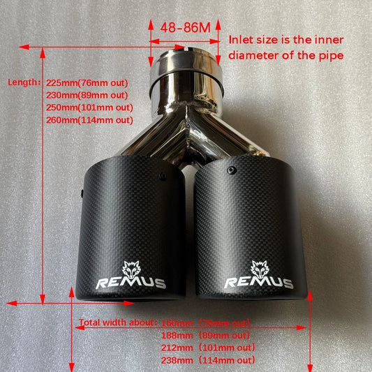 Colas de escape Remus (Negro)