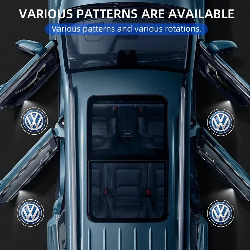 Luz de Bienvenida LED con Logo Proyector – “Ghost Shadow” para Puertas de Coche Volkswagen