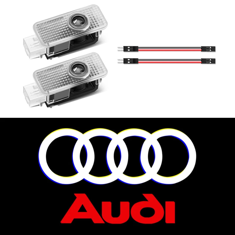 Luces de Bienvenida LED con Proyector de Logo – “Ghost Shadow” para Puertas Audi (2 uds)