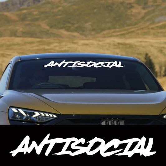 Pegatina Antisocial – Estilo Creativo para Parabrisas o Carrocería (Vinilo Universal)