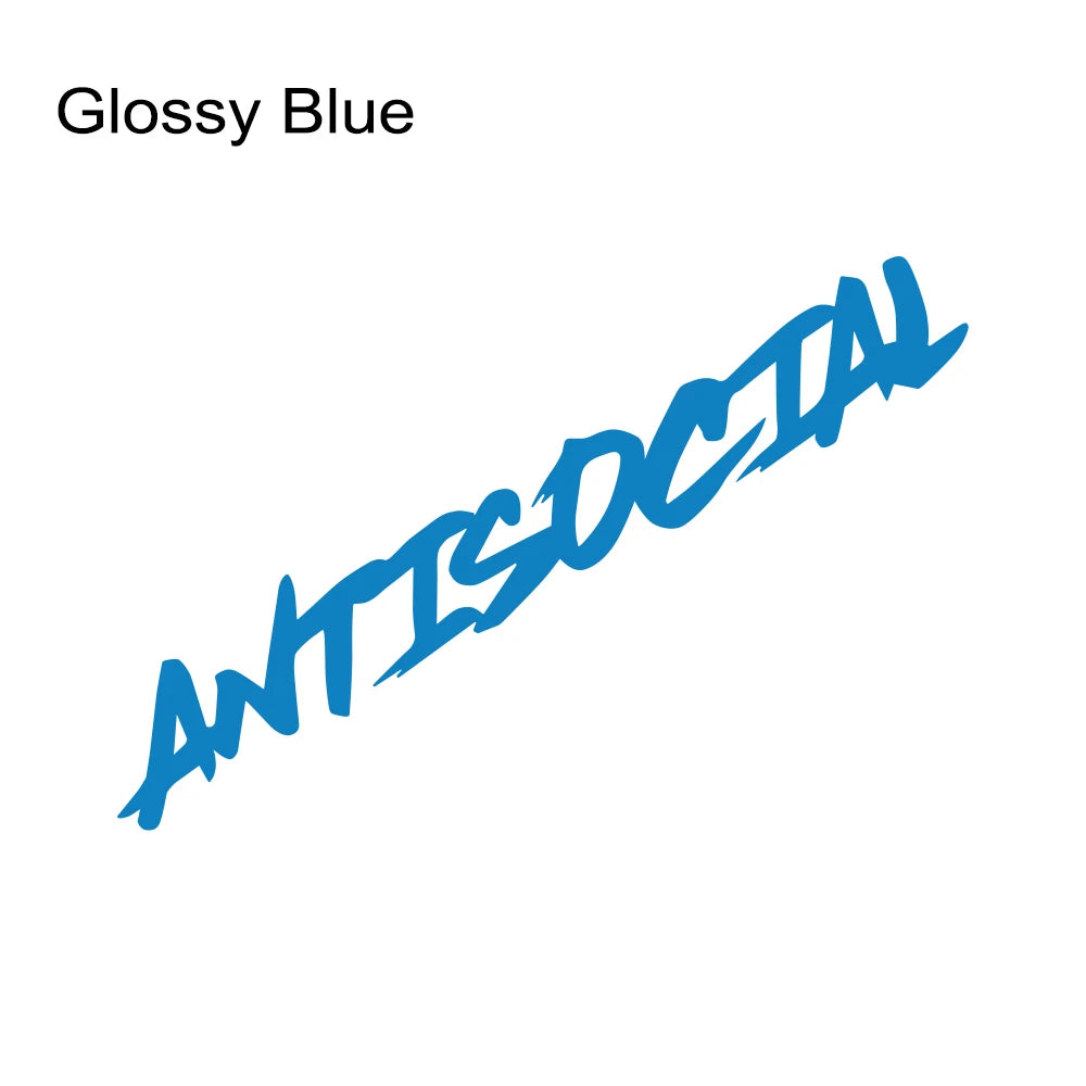Pegatina Antisocial – Estilo Creativo para Parabrisas o Carrocería (Vinilo Universal)