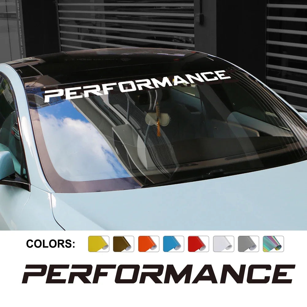Vinilo Gráfico “Performance” para Parabrisas – Estilo Deportivo y Tuning (9,8 cm x 6,8 cm)