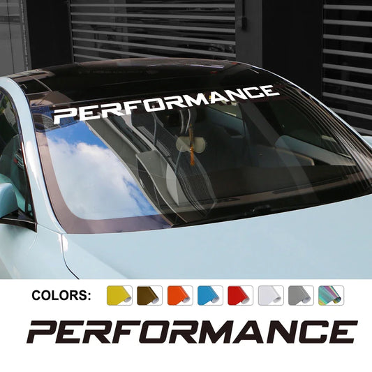 Vinilo Gráfico “Performance” para Parabrisas – Estilo Deportivo y Tuning (9,8 cm x 6,8 cm)