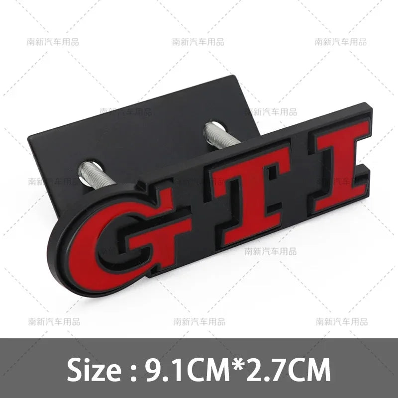 Emblema Metálico 3D GTI – Para Parrilla o Maletero | Compatible con VW Golf MK2 a MK8