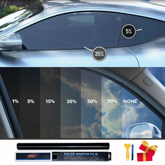 Lámina Polarizada para Ventanas de Coche – Protección Solar, Privacidad y Bloqueo UV (50 cm x 3 m / 10 m)