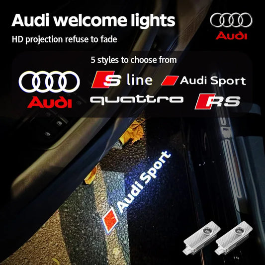 Luces de Bienvenida LED con Proyector de Logo – “Ghost Shadow” para Puertas Audi (2 uds)