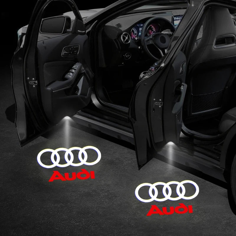 Luces de Bienvenida LED con Proyector de Logo – “Ghost Shadow” para Puertas Audi (2 uds)