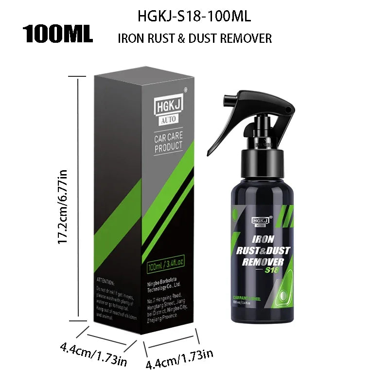 HGKJ Eliminador de Óxido y Polvo Metálico – Spray Limpia Llantas y Pintura (50 / 100 / 300 ml)