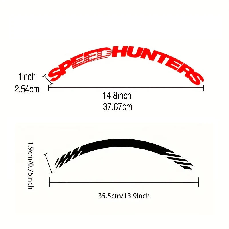 🔥 Set de 2 Pegatinas 3D para Neumáticos – SPEEDHUNTERS