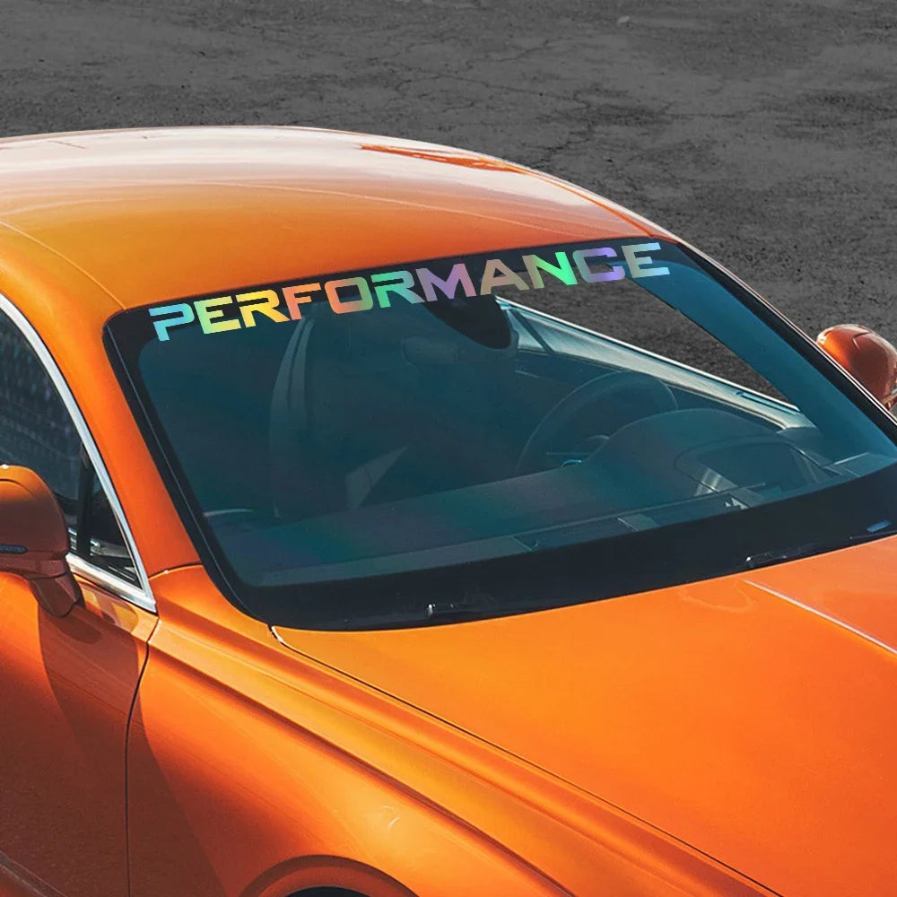 Vinilo Gráfico “Performance” para Parabrisas – Estilo Deportivo y Tuning (9,8 cm x 6,8 cm)