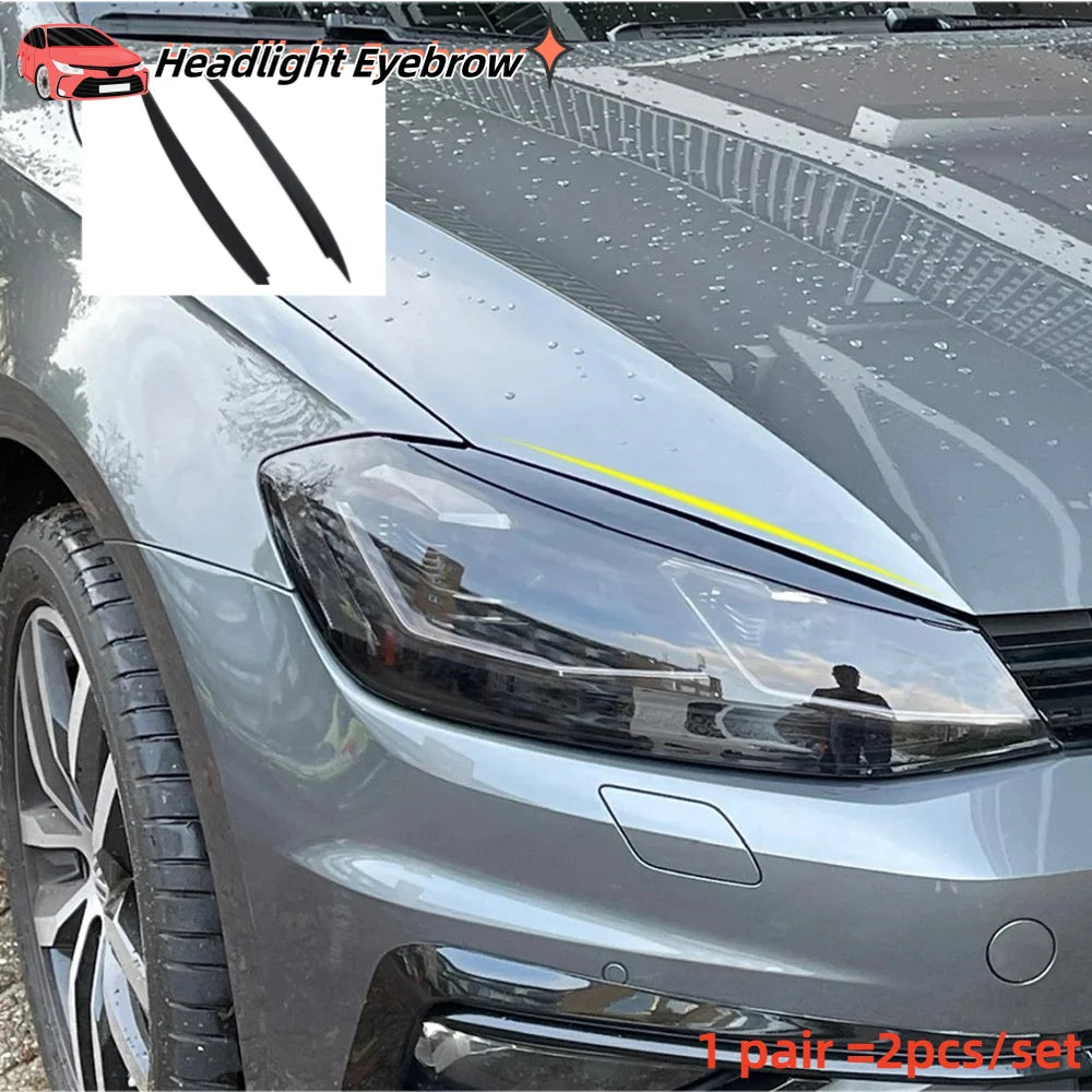 2 piezas de cejas para faros de coche en ABS – Compatible con Volkswagen Golf 7 / MK7 / GTI