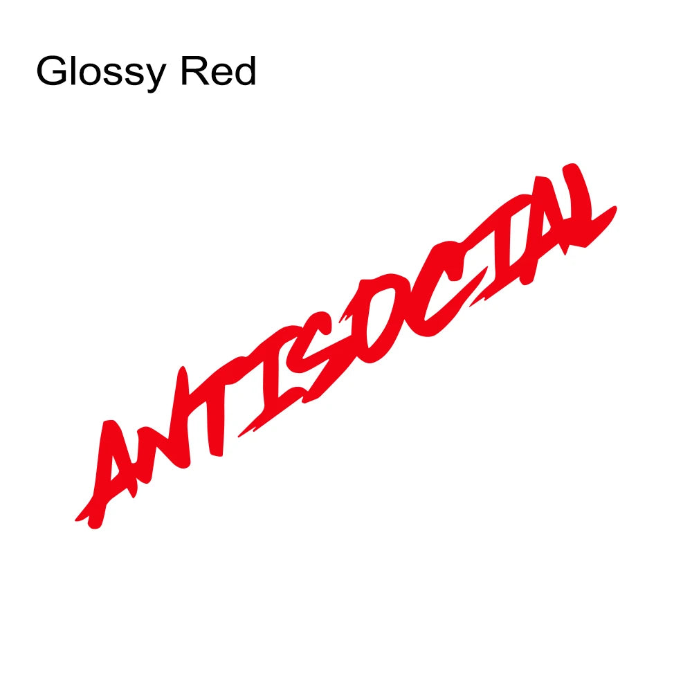Pegatina Antisocial – Estilo Creativo para Parabrisas o Carrocería (Vinilo Universal)