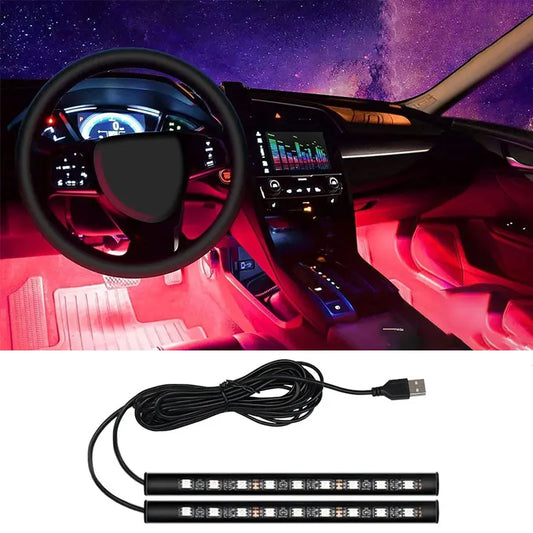 Luz Ambiental LED para Interior de Coche con USB – Iluminación Decorativa y Ambiental