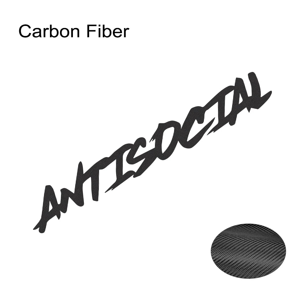 Pegatina Antisocial – Estilo Creativo para Parabrisas o Carrocería (Vinilo Universal)