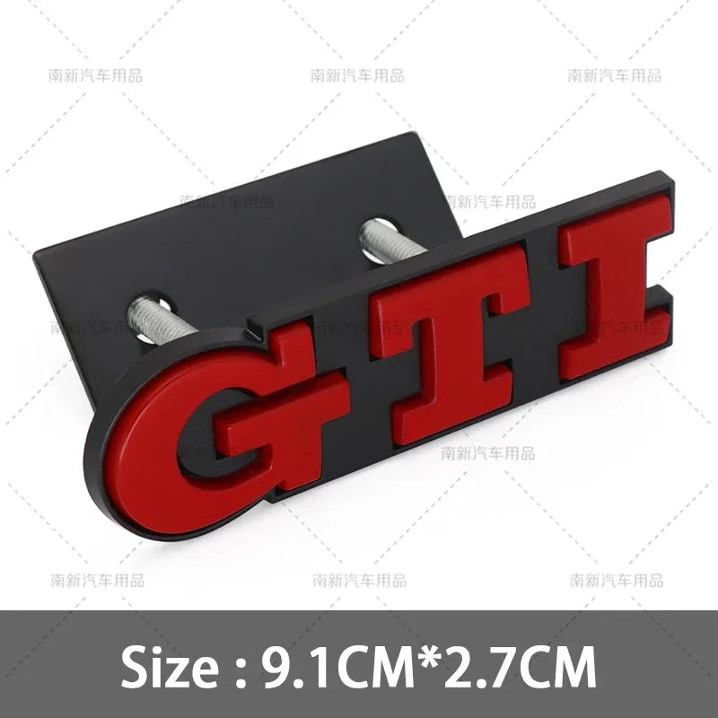 Emblema Metálico 3D GTI – Para Parrilla o Maletero | Compatible con VW Golf MK2 a MK8