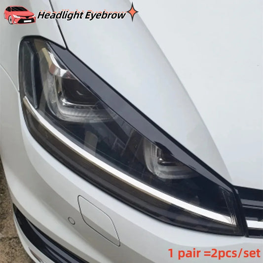 2 piezas de cejas para faros de coche en ABS – Compatible con Volkswagen Golf 7 / MK7 / GTI