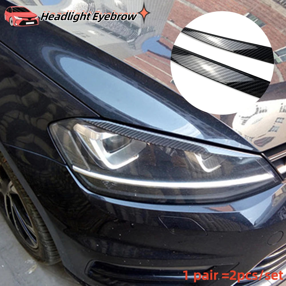 2 piezas de cejas para faros de coche en ABS – Compatible con Volkswagen Golf 7 / MK7 / GTI