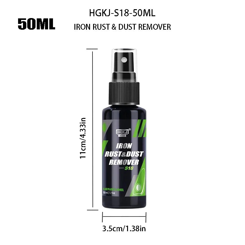 HGKJ Eliminador de Óxido y Polvo Metálico – Spray Limpia Llantas y Pintura (50 / 100 / 300 ml)