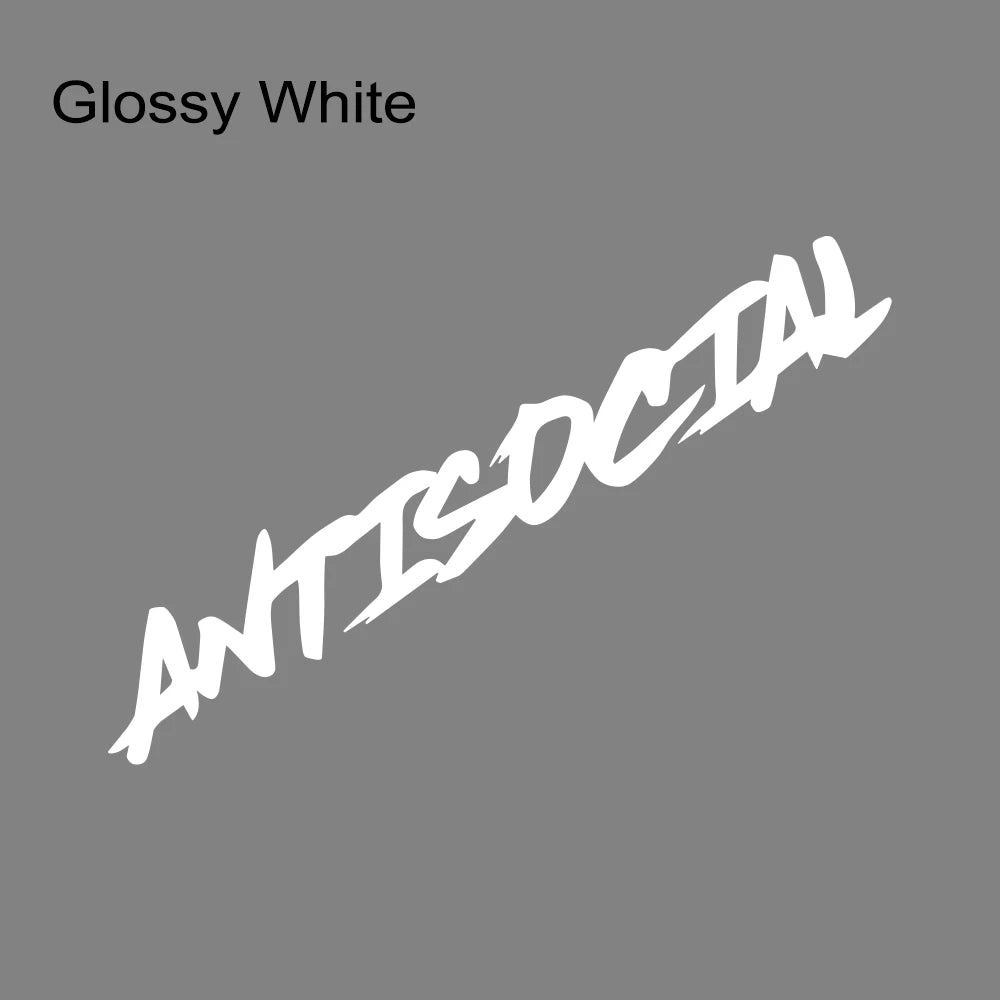 Pegatina Antisocial – Estilo Creativo para Parabrisas o Carrocería (Vinilo Universal)