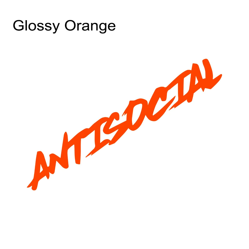 Pegatina Antisocial – Estilo Creativo para Parabrisas o Carrocería (Vinilo Universal)