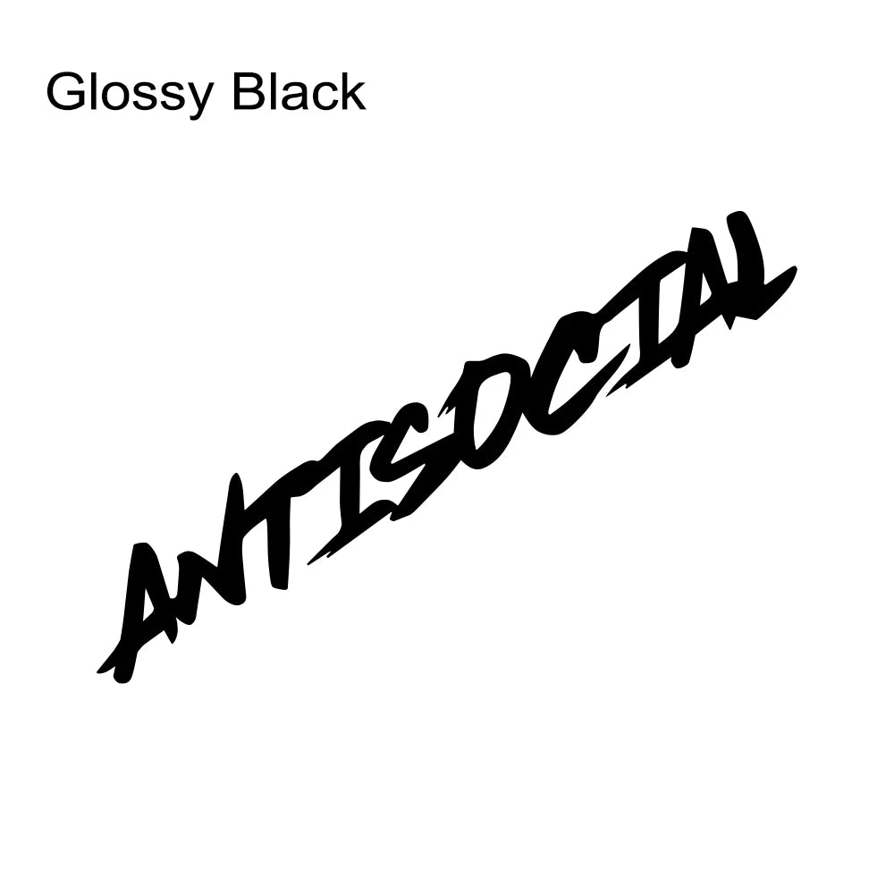 Pegatina Antisocial – Estilo Creativo para Parabrisas o Carrocería (Vinilo Universal)