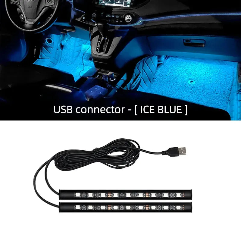 Luz Ambiental LED para Interior de Coche con USB – Iluminación Decorativa y Ambiental
