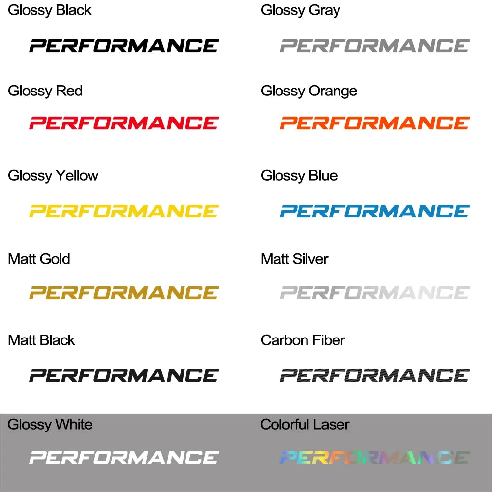 Vinilo Gráfico “Performance” para Parabrisas – Estilo Deportivo y Tuning (9,8 cm x 6,8 cm)