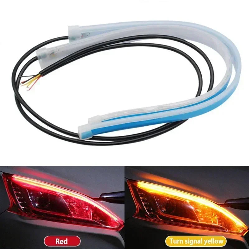 🚗 Tiras LED Flexibles para Faros – 2pcs 30cm | Impermeables y Universales