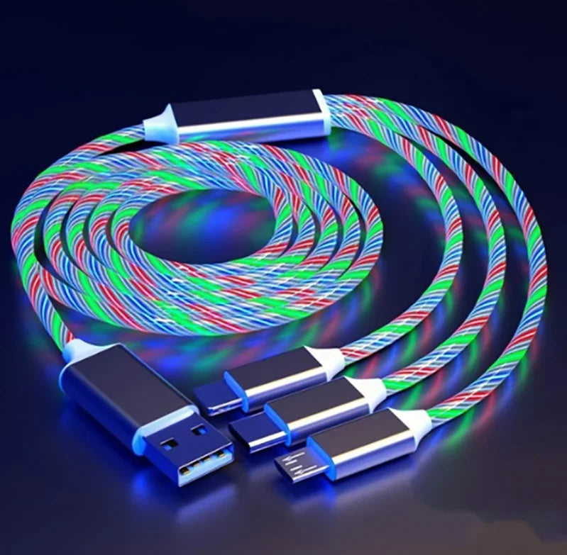 Cable de Carga Rápida con Luz LED