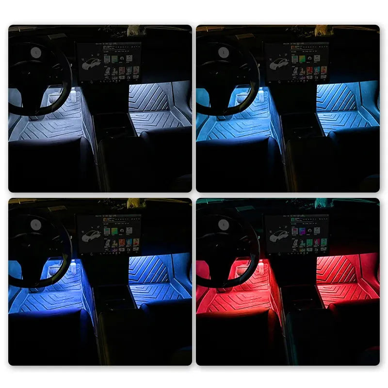 Luz Ambiental LED para Interior de Coche con USB – Iluminación Decorativa y Ambiental