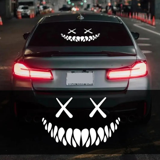 Pegatina “Demonio Divertido” – Vinilo Impermeable para Luna Trasera de Coche