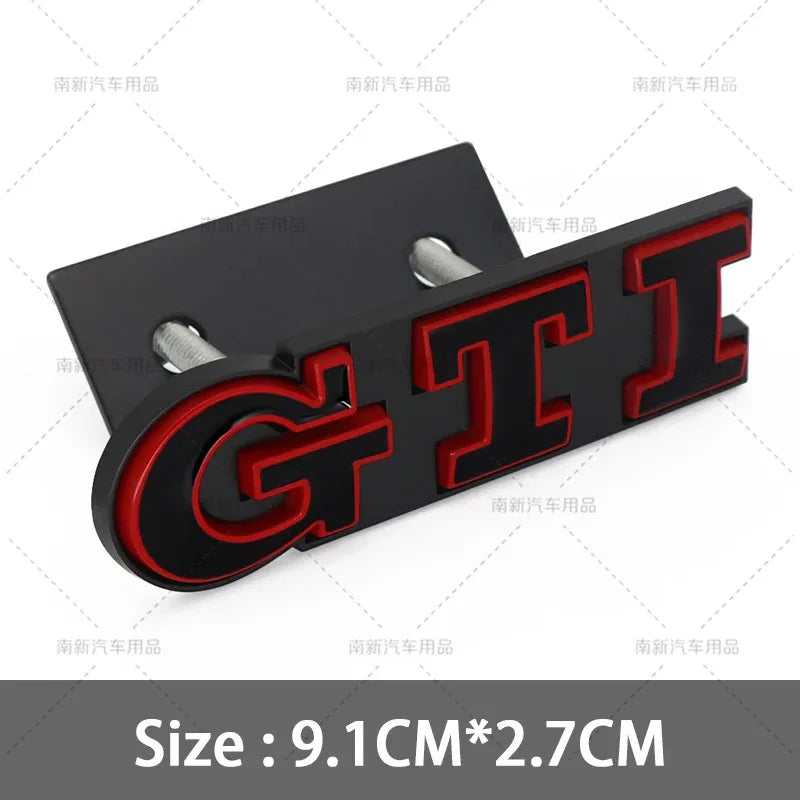 Emblema Metálico 3D GTI – Para Parrilla o Maletero | Compatible con VW Golf MK2 a MK8