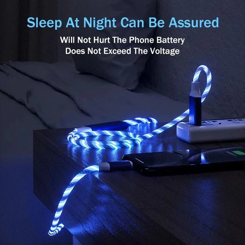 Cable de Carga Rápida con Luz LED