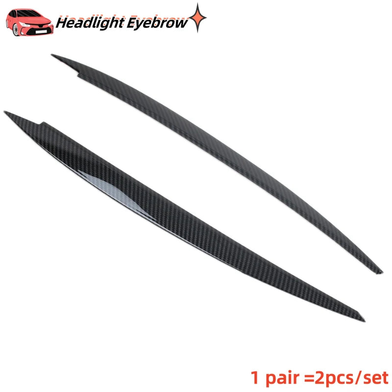 2 piezas de cejas para faros de coche en ABS – Compatible con Volkswagen Golf 7 / MK7 / GTI