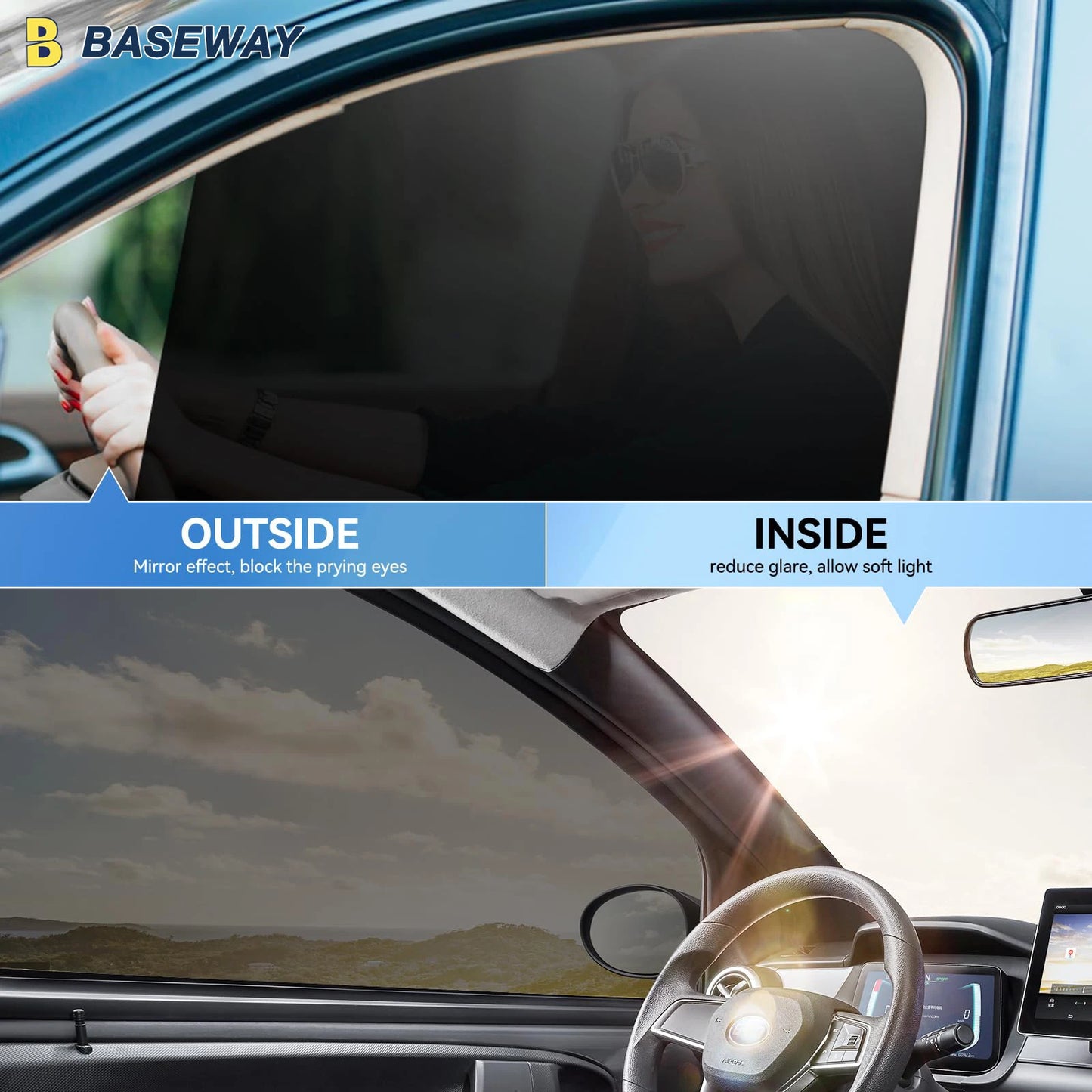 Lámina Polarizada para Ventanas de Coche – Protección Solar, Privacidad y Bloqueo UV (50 cm x 3 m / 10 m)