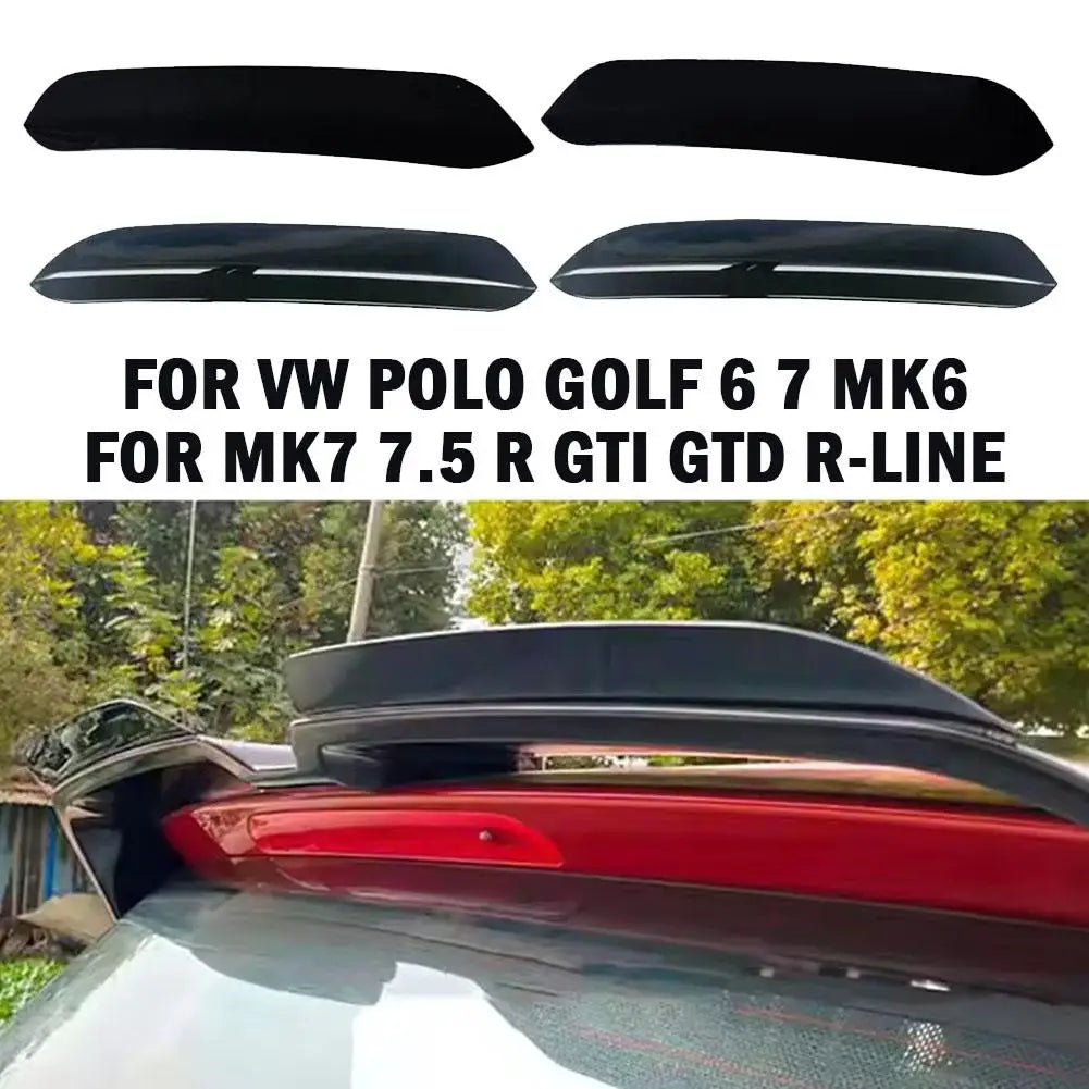 Juego de 2 extensiones tipo flap para alerón trasero compatibles con VW Golf 6 7 For 6 7 7.5 R GTD/I R-LINE